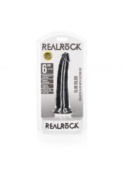 Slim Realistic Dildo with Suction Cup - 6''/ 15.5 cm