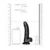 Curved Realistic Dildo with Balls and Suction Cup - 6 inches