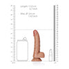Curved Realistic Dildo with Balls and Suction Cup - 6''/ 15.5 cm