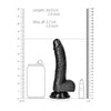 Curved Realistic Dildo with Balls and Suction Cup - 7''/ 18 cm