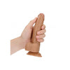 Curved Realistic Dildo with Balls and Suction Cup - 7'' Pleasure