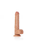 Straight Realistic Dildo with Balls and Suction Cup - 7''/ 18 cm