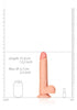 Straight Realistic Dildo with Balls and Suction Cup - 11''/ 28 cm