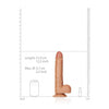 Straight Realistic Dildo with Balls and Suction Cup - 11''/ 28 cm