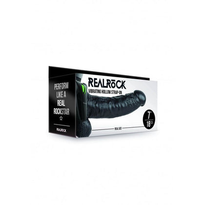 Vibrating Hollow Strapon with Balls - 7'' / 18 cm