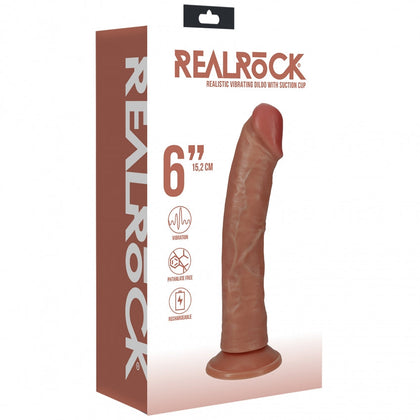RealRock Ultra Realistic Skin - Vibrating Rechargeable - Regular Curved without Balls 6
