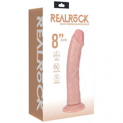RealRock Ultra Realistic Skin - Vibrating Rechargeable - Regular Curved without Balls 8