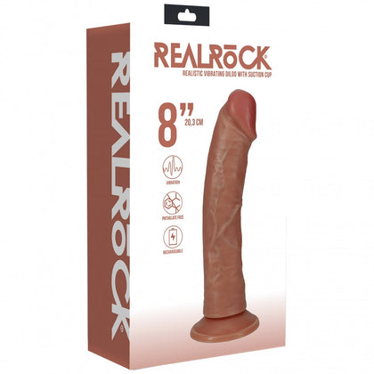 RealRock Ultra Realistic Skin - Vibrating Rechargeable - Regular Curved without Balls 8