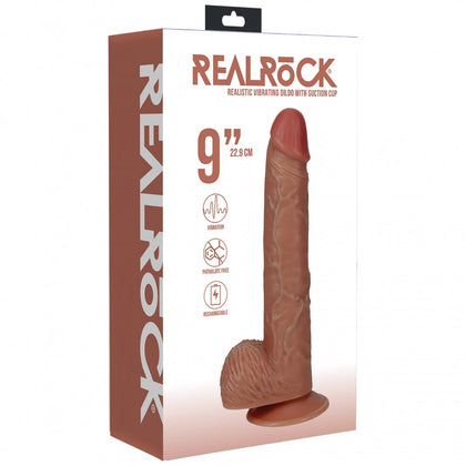 RealRock Ultra Realistic Skin - Vibrating Rechargeable - Regular Straight with Balls 9
