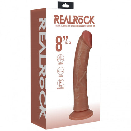 RealRock Ultra Realistic Skin - Vibrating & Rotating Rechargeable - Regular Curved 8
