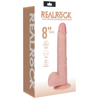 RealRock Ultra Realistic Skin - Vibrating & Rotating Rechargeable - Regular Straight with Balls  8