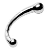 The Chrome Crescent Dual Ended Dildo