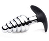 Dark Hive Metal And Silicone Ribbed Anal Plug