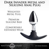 Dark Invader Metal And Silicone Anal Plug