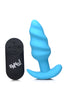 Remote Control 21x Vibrating Silicone Swirl Butt Plug