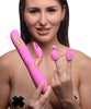 10x Versa-thrust Vibrating And Thrusting Silicone Rabbit With 3 Attachments