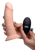 7x Inflatable And Vibrating Remote Control Silicone Dildo