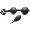 Devils Rattle Inflatable Silicone Anal Plug With Cock And Ball Ring