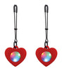 Silicone Light Up Heart Tweezer Nipple Clamps