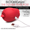 The Double Tease Rose 10x Sucking And Licking Silicone Stimulator