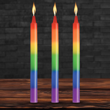 Pride Candles Rainbow Drip Candle Set Of 3