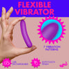 Tapered Flexible Silicone Bullet - Purple