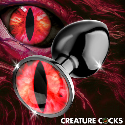 Sinister Eye Red Eye Metal Butt Plug - Small