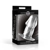 Dicked Clear Hollow Anal Plug - Large