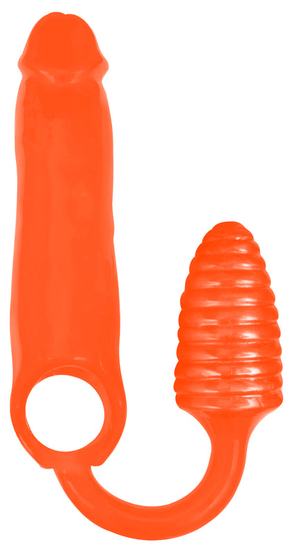 Xxxpander Sheath With Ribbed Plug - Orange