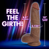 Jock Dark Bareskin Dildo With Balls - Inch