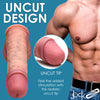 8.75 Inch Dual Density Uncut Dildo With Balls