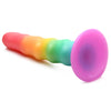 Zigzag Rainbow Silicone Dildo