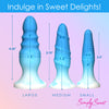 3 Piece Silicone Butt Plug Set - Blue