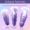 3 Piece Silicone Butt Plug Set - Purple