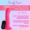 21x Vibrating Ribbed Silicone Dildo