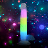 7 Inch Glow-in-the-dark Rainbow Silicone Dildo With Balls