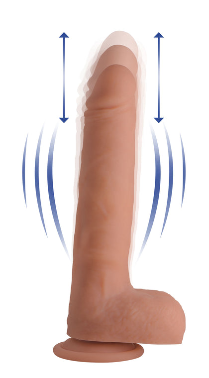 Vibrating & Thrusting Remote Control Silicone Dildo