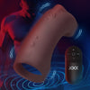 Vibrating Silicone Penis Sleeve - Dark