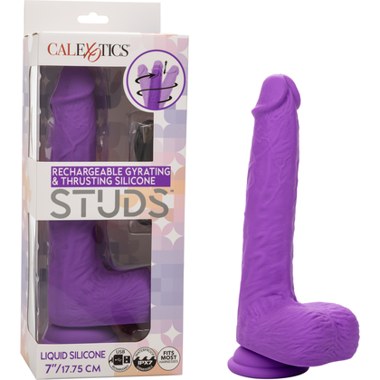 Rechargeable Gyrating & Thrusting Silicone StudsÂ® purple