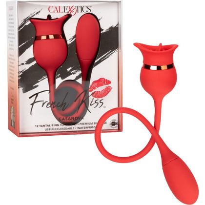 French Kiss™ Casanova Sensual Flickering Teaser Vibrating Bullet - Model X123 - Unisex Dual Stimulation Toy - Intimate Pleasure - Midnight Black