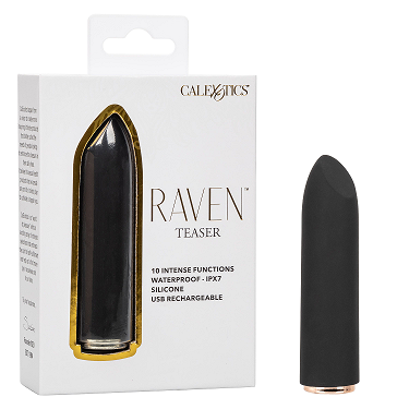 Adorejoy Raven™ Mini Massager Teaser R3 for Women - Clitoral Stimulation in Midnight Black