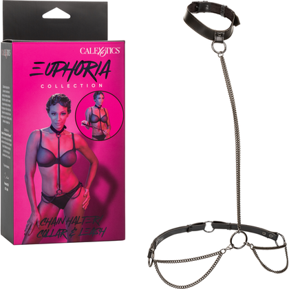 Euphoria Collection Chain Halter & Leash Set: Embrace Passion and Surrender to Desire - Adult Naughty Store