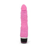Silicone Classic Thin Veined 033 Seven Function Black - Powerful Waterproof Vibrator for G-Spot and Clitoral Stimulation