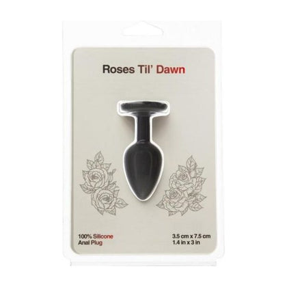 Roses Til Dawn Silicone Anal Plug Small by BMS Enterprises - Anal Plug - Small - RTD-SPS - Unisex - Anal - Black