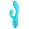 BMS Enterprises Wonderlust St. Tropez Silicone Dual Explorer Teal Blue Vibrating Rabbit Style G-Spot Vibrator (Model: 2024) for Women