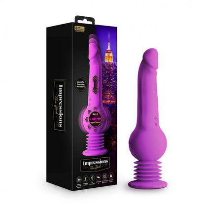 Blush Novelties Impressions New York Gyroquake Dildo BN32501 - Purple for Her - Ultra-Pleasurable Gyrating and Vibrating Purple Dildo
