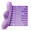 Blush Novelties Evelyn Purple Rabbit Vibrator BN43601 - Women's G-Spot Clit Stimulator - Adult Naughty Store