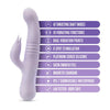 Blush Rylee Lavender Platinum Silicone Rabbit Vibrator BN46601 - Female G-Spot and Clitoral Stimulation Toy in Lavender Purple