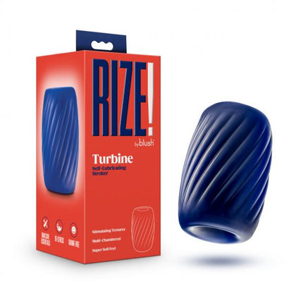 Blush Novelties Rize Turbine Self Lubricating Blue Male Pocket Stroker 2024 - Innovative Pleasure Enhancer in Blue