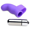 Curve Novelties Gossip G-Thrill Finger Vibe Violet - Mini Ribbed G-Spot Finger Vibrator for Women's Pleasure